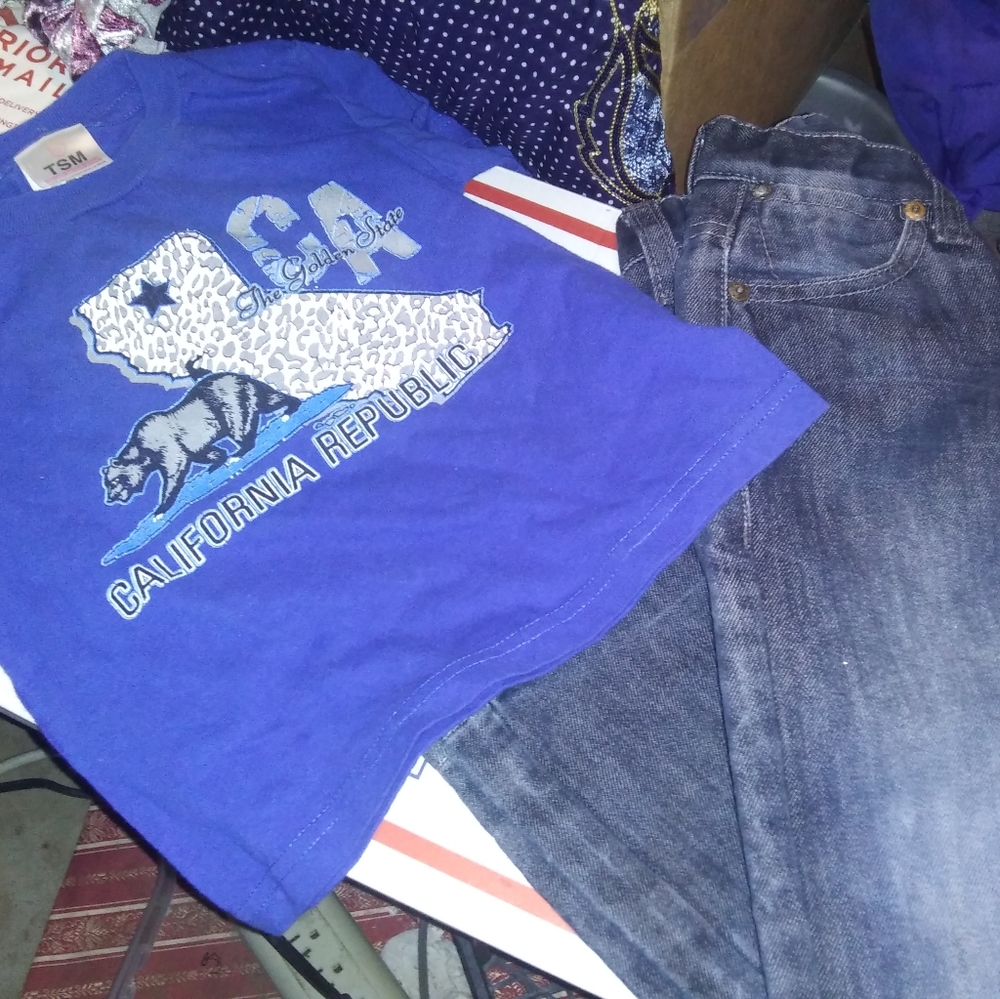Kids California t shirt and PD&C jeans